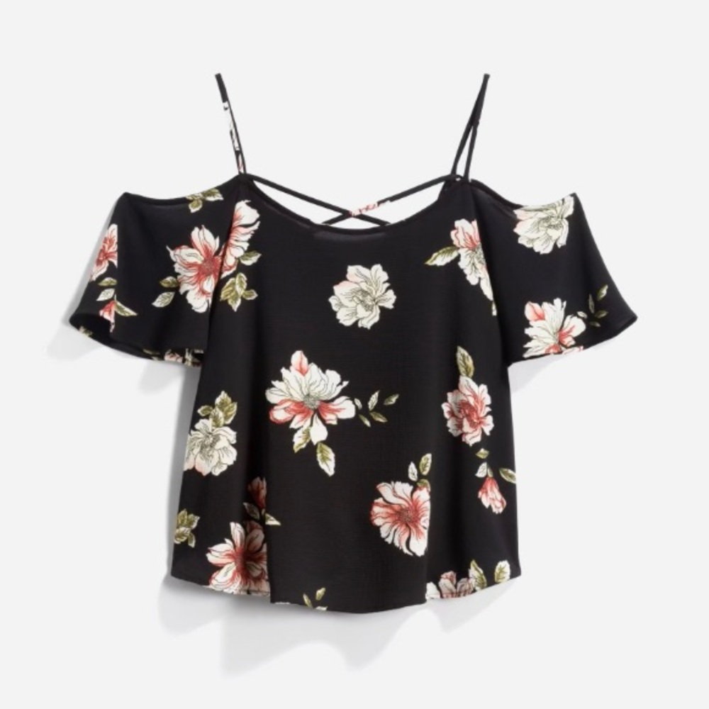 Flower Off-the-Shoulder Top